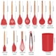 thumbnail image 3 of Utensilios de cocina de silicona, 12 piezas, sartén antiadherente, utensilios de cocina, espátula con mango de madera, cuchara sopera, raspador, traje, 3 of 5