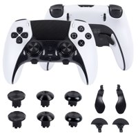 Genérico - Compatible Con El Mando Edge De Playstation 5 - Kit De Tapones Metálicos Para Los Pulgares, Las Palancas Y Los Botones Traseros De Ps5-Negro