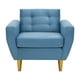 thumbnail image 1 of Sofa Bote 1c Felpa 01 Azul Petroleo, 1 of 6