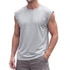 thumbnail image 1 of INSPIRE CHIC Camiseta sin mangas de entrenamiento para hombre, ajuste holgado, gimnasio, verano, camisetas sin mangas S Gris claro, 1 of 5