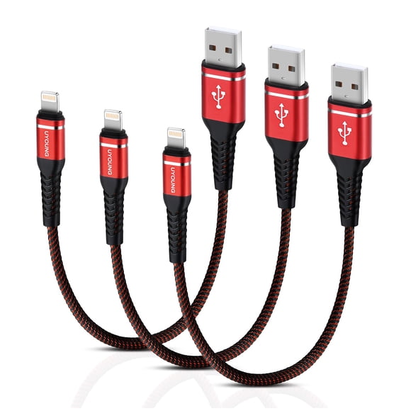 Cable Lightning UYOUNG 30 cm (3 piezas) certificado MFi