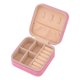 thumbnail image 3 of Caja de Joyas de Viaje REGALWOVEN para Mujeres Niñas Regalos de Cumpleaños, Pequeño Organizador de Joyas de Terciopelo Portátil para Aretes Collar Rojo Rosa 4*4*2in, 3 of 7