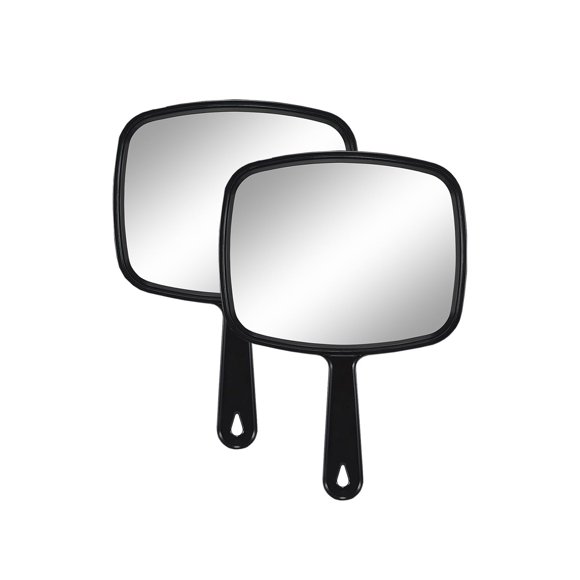 Espejo de mano Gladmart 26 cm x 19 cm, paquete de 2, negro