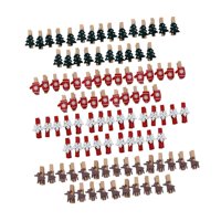 Bothyi - 100 Miniclips De Madera Navideños Para Colgar Fotos, Tarjetas, Notas Y Decoración