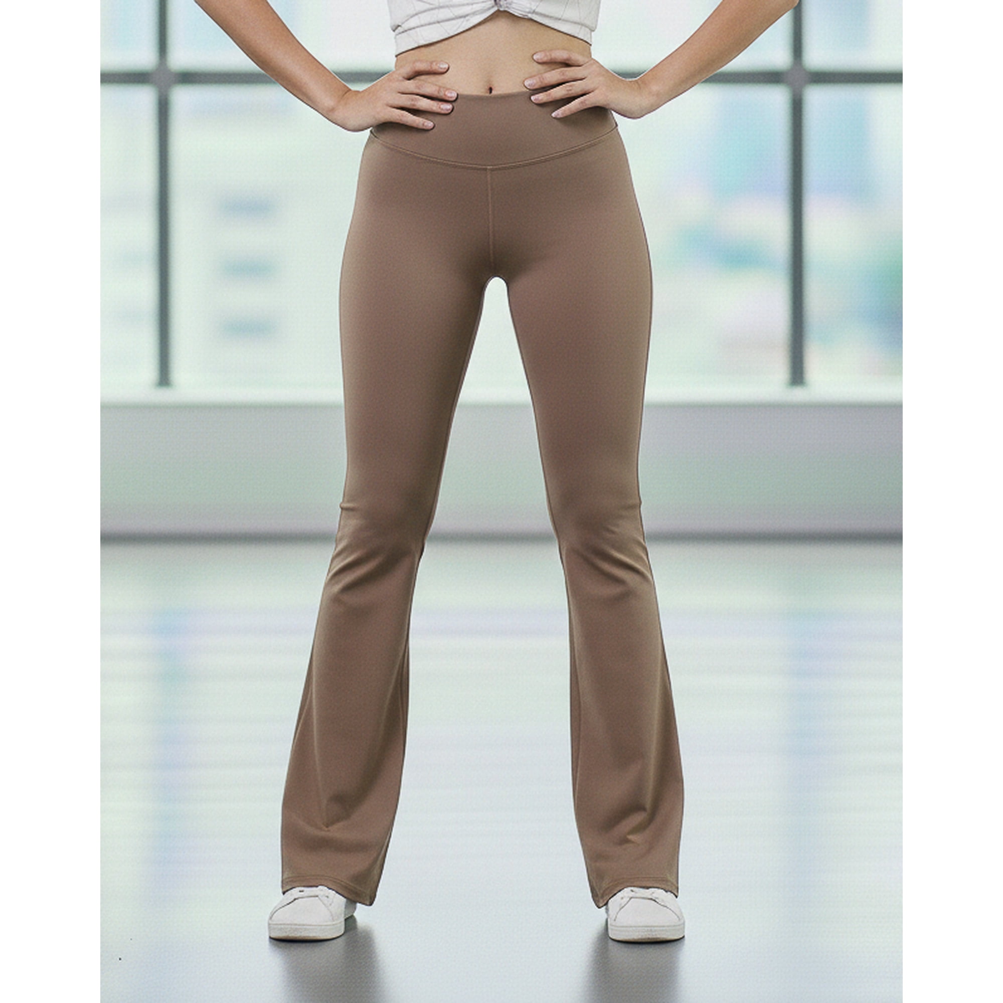 Flix Spa - Calza Deportiva Mujer Flare Tiro Alto Elasticada Gym