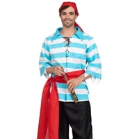 Disfraz Leg Avenue Pillaging Pirate Para Hombre, S/M-L/Xl, Azul/Blanco