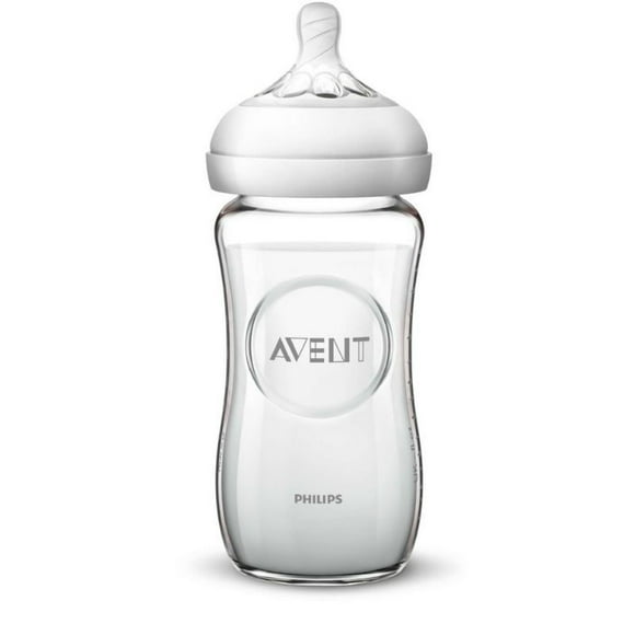 Mamadera Natural Vidrio 240 ml Transparente, 1 Un