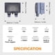 thumbnail image 2 of Enchufe Exterior Pjerjzn 15A 110V 10M IP66 Resistente, 2 of 3