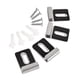 thumbnail image 1 of 4 Piezas Clips De Espejo De Acero Inoxidable Clips De Retención Pesados Para Montaje En Pared Negro Plata L, 1 of 5