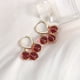 thumbnail image 4 of Elegant Round Beads Cat Eye Stone Drop Dangle Earrings Stylish Jewelry For Women Girls 1Pair, 4 of 5