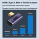 thumbnail image 5 of Adaptador USB C de 90 grados (2 unidades), adaptador extensor de ángulo recto tipo C macho a hembra, compatible con carga rápida de 100 W, transferencia de datos de 40 Gbps, salida de video 8K a 60 Hz, 5 of 7
