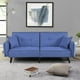 thumbnail image 1 of Sillón Sofá Cama 3 Cuerpos con Apoya Brazos y Parlantes bluetooth Azul, 1 of 3