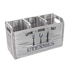 Bothyi - Soporte Para Utensilios De Cocina, Recipiente Grande Para Utensilios De Cocina, Para Encimera, Despensa, Restaurantes, Color Gris