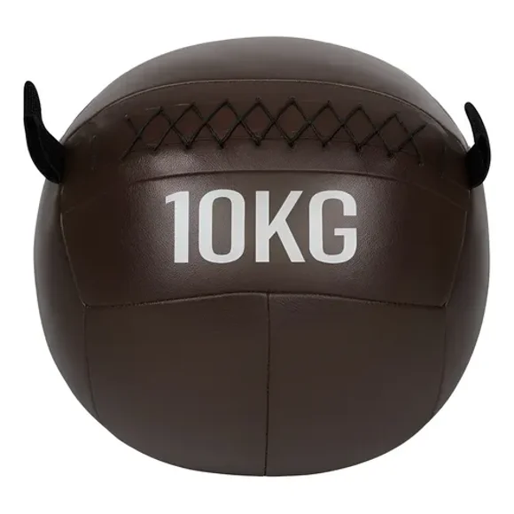 Balón Crossfit Ecocuero 10 Kg Para Entrenamientos Fuerza Negro