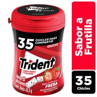 Chicle Sin Azúcar Botella Sabor Frutilla 45,5 G Trident