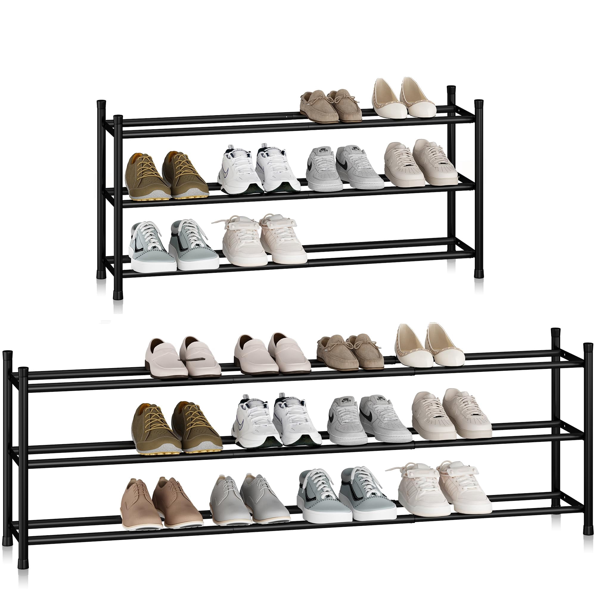 Storagemaniac - Zapatero Extensible De Metal Storage Maniac Para 18 Pares, 3 Niveles