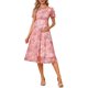 thumbnail image 4 of INSPIRE CHIC Vestido Floral Flowy de Maternidad para Mujeres Midi Formal Casual Vestido de Embarazo 2026 Verano S Naranja Floral, 4 of 6