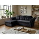 thumbnail image 1 of Sofa Modular Laos 3.1 Intercambiable Felpa Negro, 1 of 3