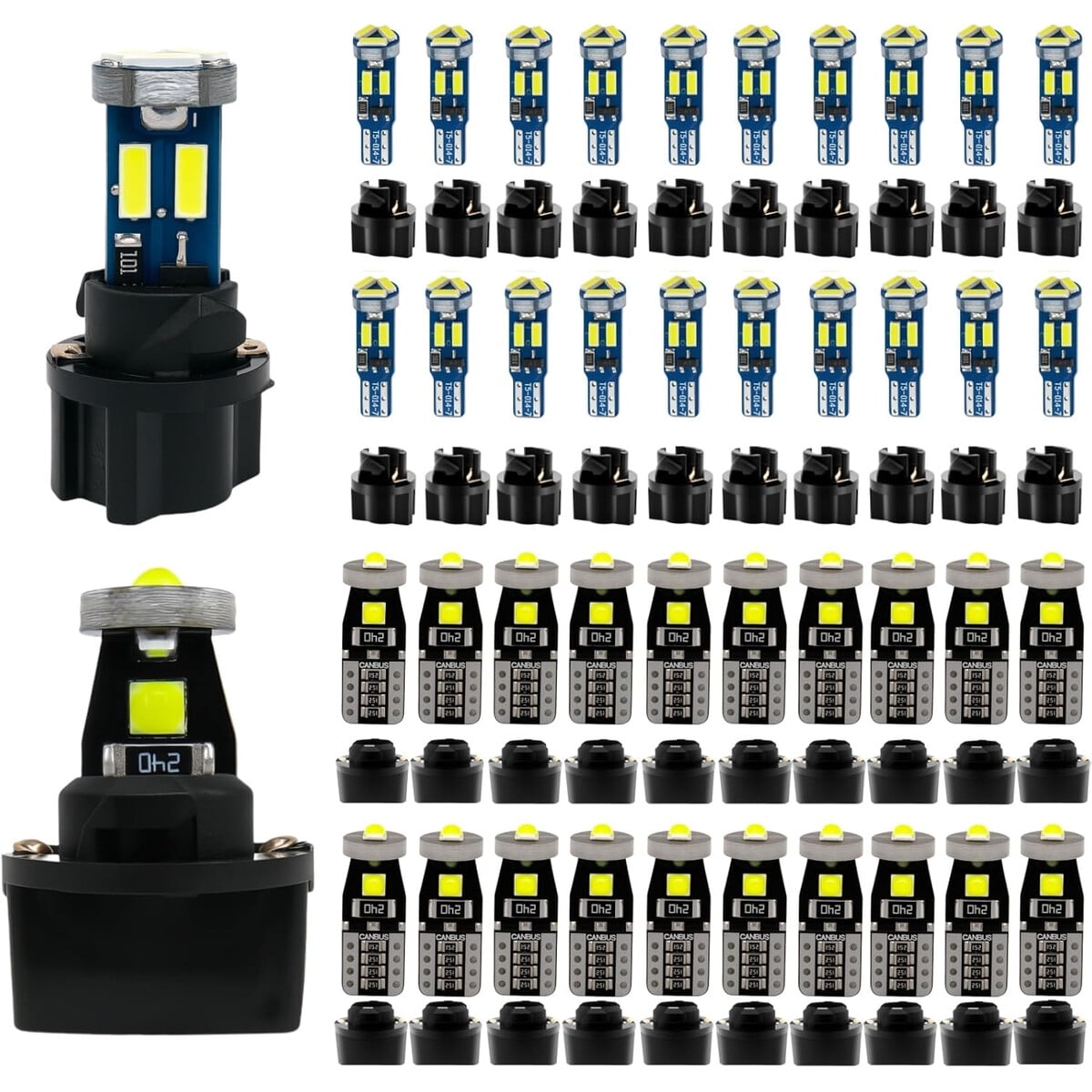 Kit 40 Ampolletas Led Wljh T10 T5 12v 300lm Blanco Universal
