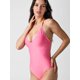 thumbnail image 1 of Traje de Baño Daikiri Mujer Espalda Rebajada Rosa con Naranja Protección UV50+, 1 of 3