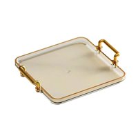 Magideal - Bandeja Para Servir, Organizador De Baño, Plato De Ducha Multifunción De Estilo Nórdico, Bandeja De Tocador, Almacenamiento De Joyas Para Mesa, Ducha Marrón Claro