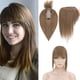 thumbnail image 1 of Loveternal 100% Cabello Humano Real Toppers con Flequillo para Mujer 16 Pulgadas (Castaño Claro), 1 of 5