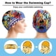 thumbnail image 3 of Critters sonrientes Gorro de Natación de Licra, Gorro de Baño de Tela Cómoda, Gorro Elástico Antideslizante para Hombres, Mujeres y Niños, 3 of 6