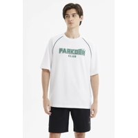 Fashionspark - Polera Hombre Oversize Print Blanco- Ll