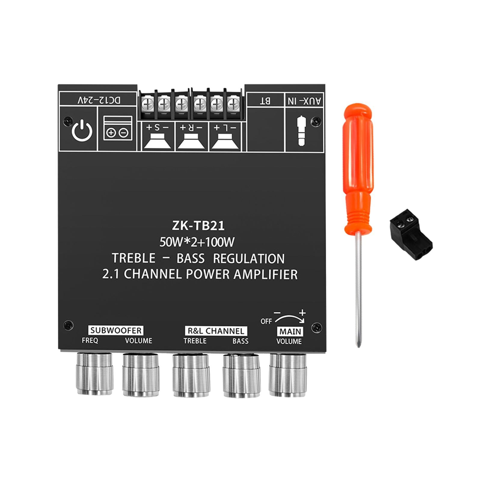 Bothyi - Placa Amplificadora De Potencia De Audio 2,1 Canales 12v-24v Para Tienda Home Theater Zk-tb21