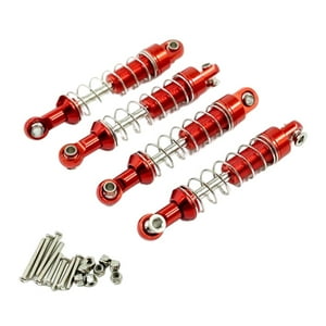 Genérico - 4 Pcs Rc Amortiguador Para Mn D90 D91 99S Wpl C14 C24 1:12 Rc Car Red