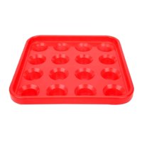 Magideal - Bandeja De Soporte Para Bolas De Billar, Almacenamiento De Bolas De Billar, Estuche Engrosado Fácil De Usar Para Organizadores De 16 Bolas, Accesorios Rojo