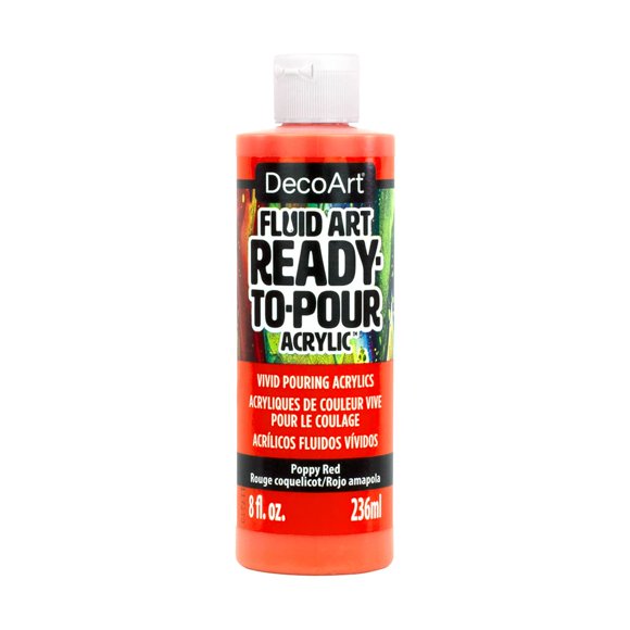 PAINT DecoArt Fluid Art Rojo Amapola 236 ml