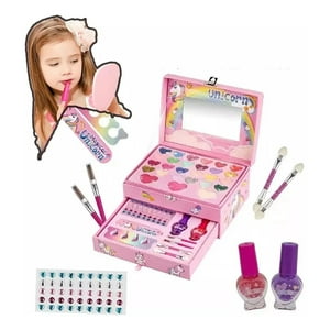 Genérica - 32Pcs Juego De Juguetes De Maquillaje Cosmético Para Niños, No Es Tóxico, No Contiene Conservantes, Es Un Material A Base De Agua Y Es Suave Para La Piel.