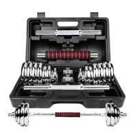 Sportime - Set De Mancuernas 30Kg Acero Cromadas Barra Y Maletín