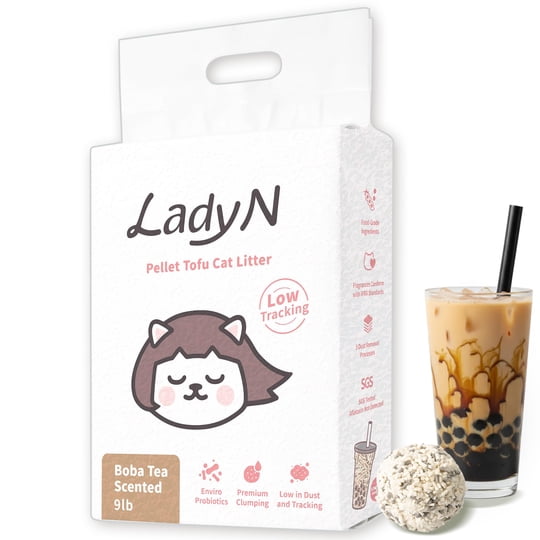 Arena Para Gatos Lady N 4 kg Aroma Boba Tea, Aglomerante