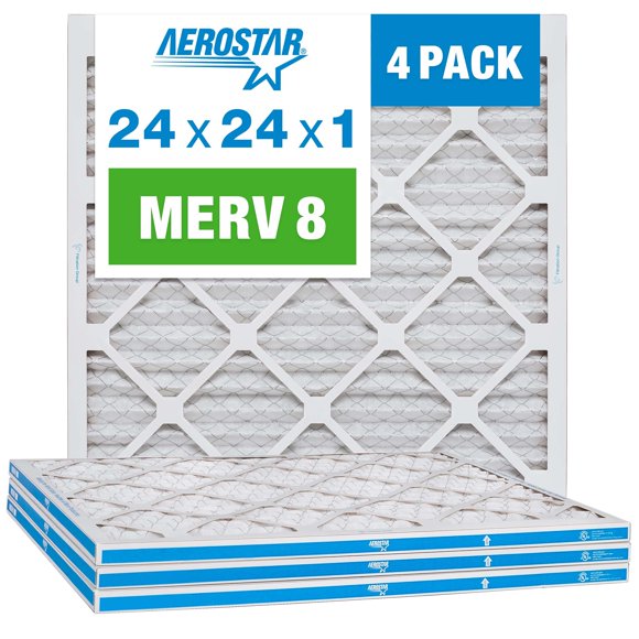 Filtro de aire Aerostar MERV 8 24x24x1 (paquete de 4)