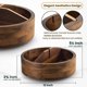 thumbnail image 3 of Bandeja giratoria Tidita de 30 cm de madera con 4 divisores, 3 of 8