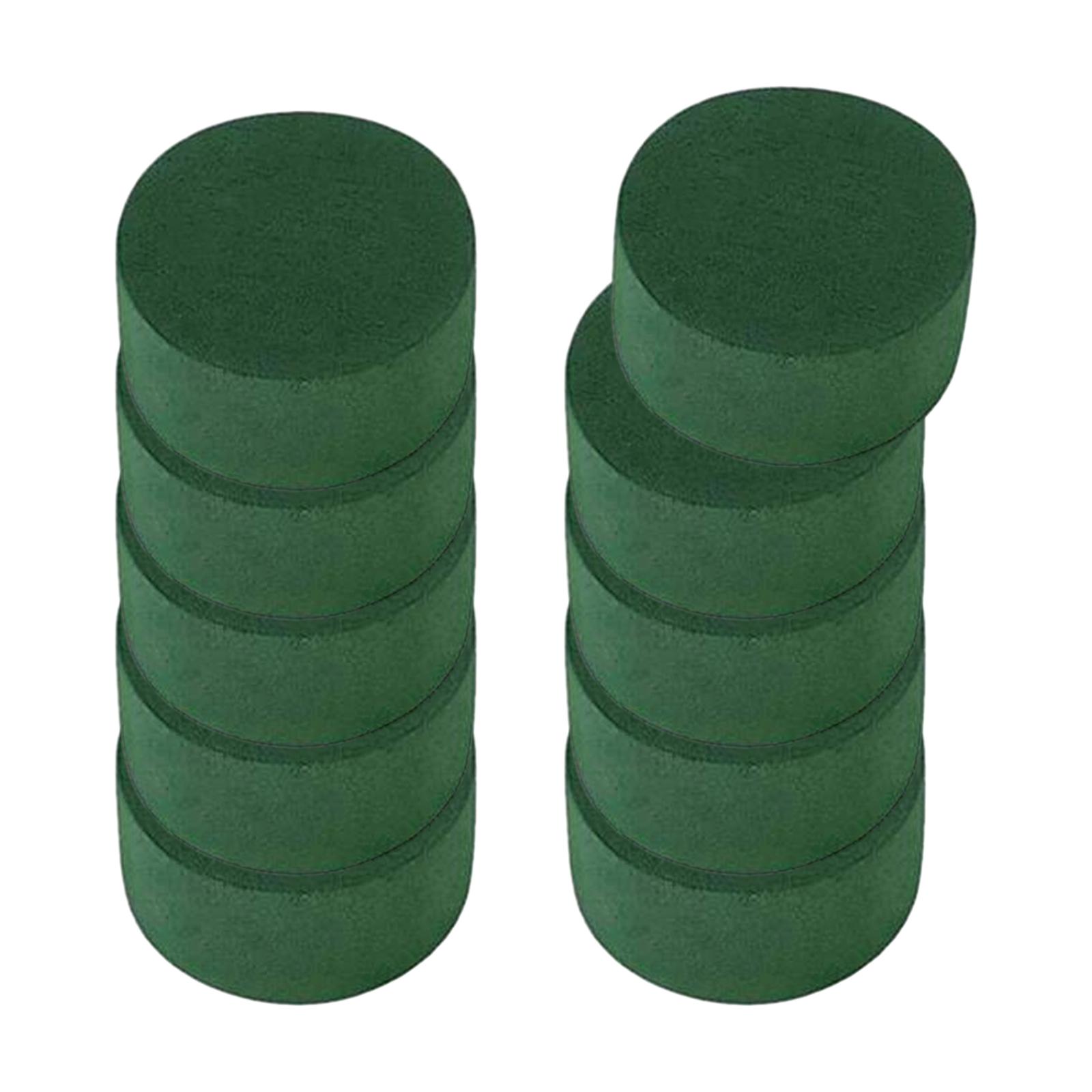 Magideal - 10 Piezas De Espuma Floral Redonda, Bloques De Espuma De Flores Redondas Diy Para Flores Artificiales, Ladrillos De Espuma De Plantas Artesanales Para