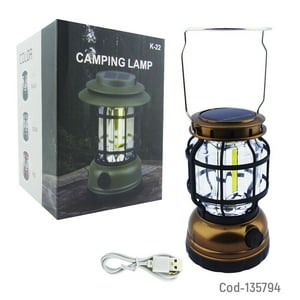 Genérico - Farol Led Solar Con Dimer Recargable Usb Luz Bca Oro