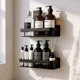 thumbnail image 2 of Organizadores de Baño en Acero Inoxidable Negro, 2 of 3