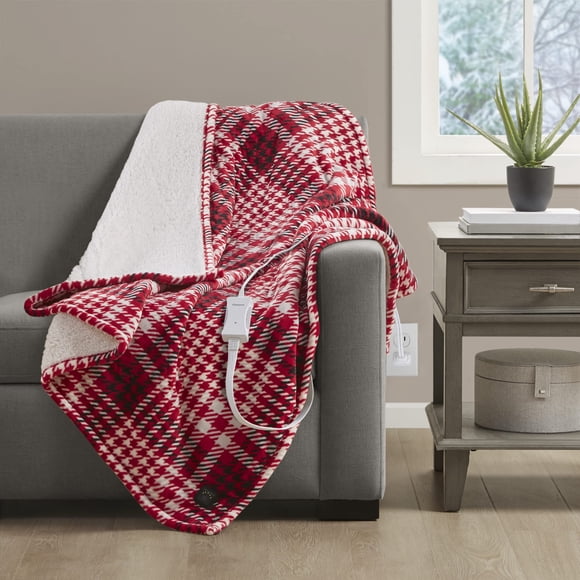 Manta eléctrica Beautyrest de felpa a sherpa reversible