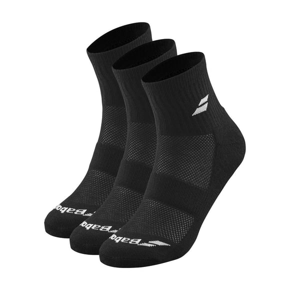 Calcetin Babolat Quarter Negro - 3 Pares Tenis Padel
