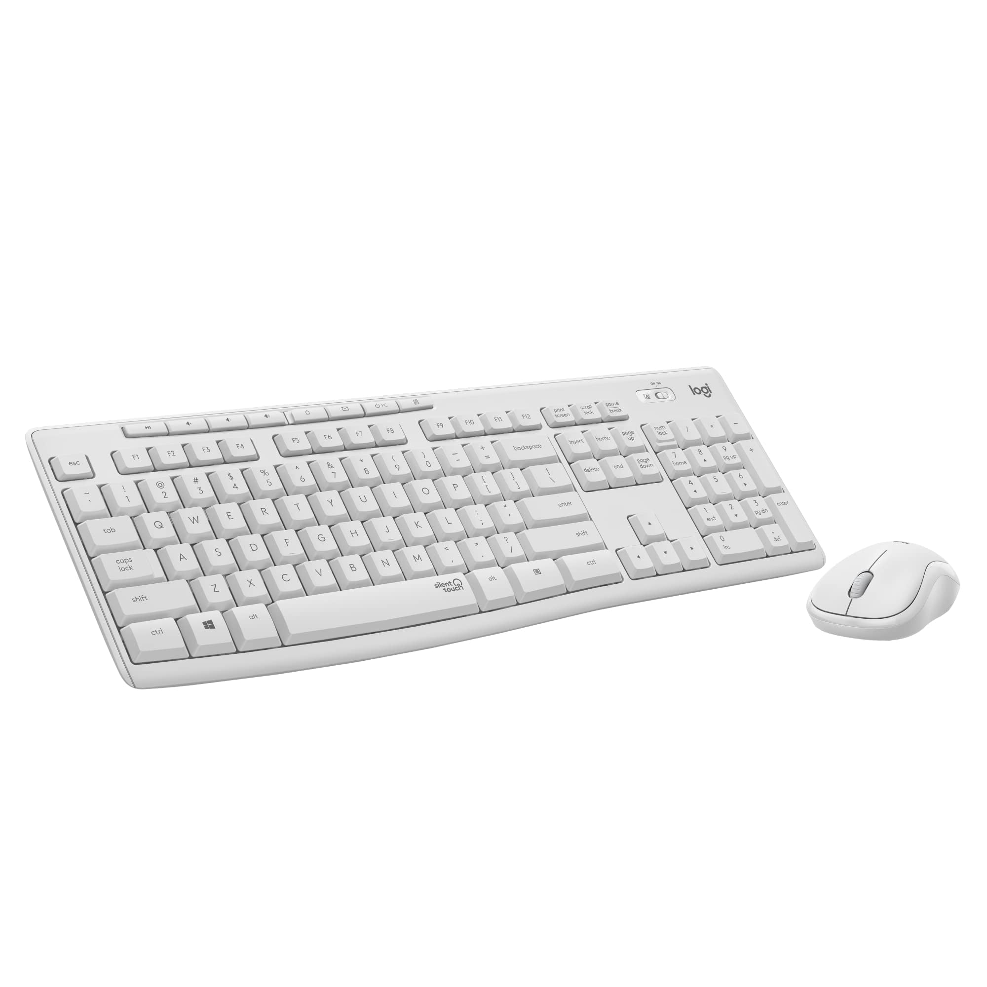 Combo Inalámbrico De Ratón Y Teclado Logitech Mk295, Color Blanco Roto