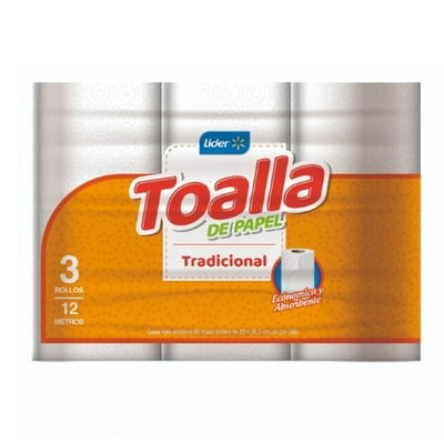 Toalla De Papel Tradicional Doble Hoja 12 M 3 Un Lider