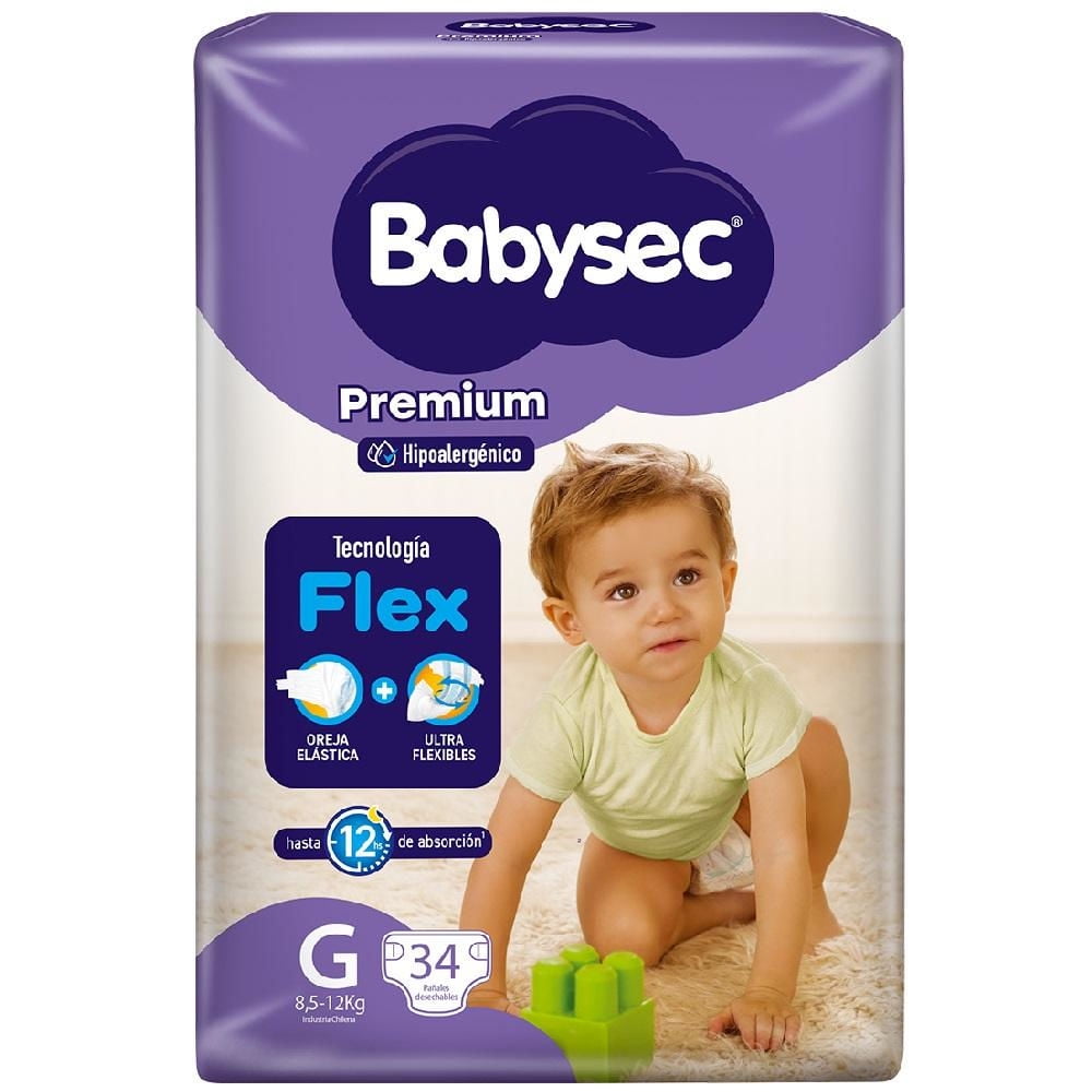 Pañal Premium Talla G 34 Un 34 Un Babysec