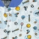 thumbnail image 3 of Pijama Bebé - Enterito de Algodón Corto - Deportes (Tallas 0 a 2) celeste 1, 3 of 4