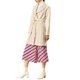 thumbnail image 5 of INSPIRE CHIC Abrigo de Trinchera Largo con Cinturón y Cuello Vuelto para Mujer, Botonadura Simple, Talla S, Beige, 5 of 7