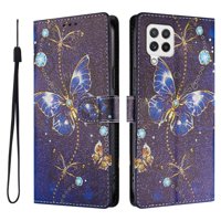 Foxdock Funda Tipo Cartera Para Samsung Galaxy A22 4G Con Soporte Y Correa – Diseño De Patrones Lindos