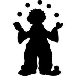 Rienda Libre Graphics - Decomural Juggling Clown Circus Ws-18027