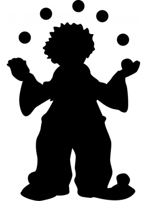 Rienda Libre Graphics - Decomural Juggling Clown Circus Ws-18027